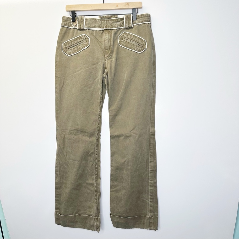 Marc Jacob Jeans Pants Green Women’s Cotton Mid Rise Designer Size 12